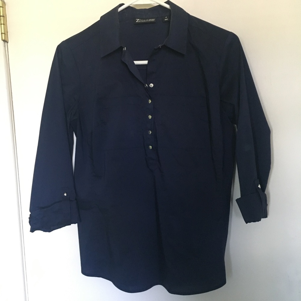 Navy Blue Button Up Shirt